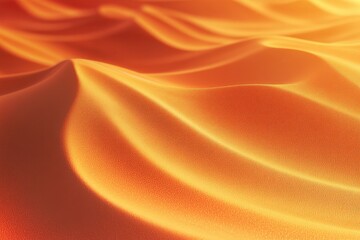 Wall Mural - Orange fabric waves, textured background, sunlight, design element