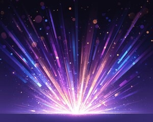 Wall Mural - Abstract radiant light beams background with radiant light beams and vibrant color splashes. Emphasizing modern energy and artistic brilliance, ideal for high-impact graphics and creative backgrounds.