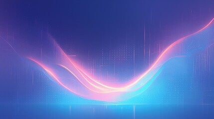 Wall Mural - abstract radiant waveforms background with radiant waveforms and vibrant color shifts. emphasizing d