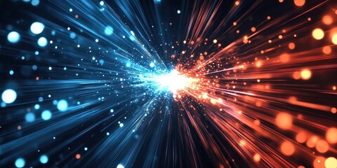 Digital background perfect for tech processes, neural networks, artificial intelligence, data transfer and encryption, digital archives, sound and graphic presentations, science, education, futuristic