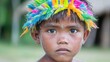 © PT CINTA SEJATI - Indigenous Child Portrait in Traditional Headdress