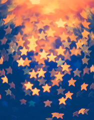 Wall Mural - abstract background with colorful stars lights, part 12