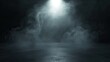 © afterfast - Smoky dark room spotlight on concrete floor
