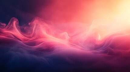 Wall Mural - ethereal wisps and waves of color dance in dreamy light