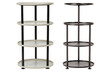 © lovetnihouse - Beige and dark brown three-tiered shelving units isolated with transparent background