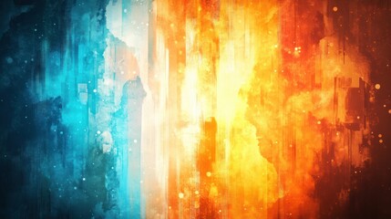 Aufkleber - Vibrant Abstract Background with Blue and Orange Shades Creating Stunning Visual Contrast