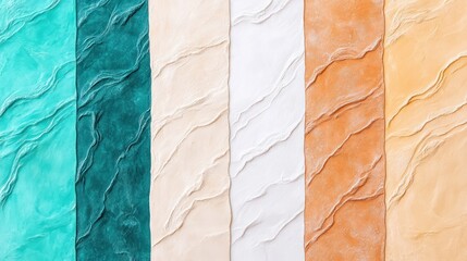 Aufkleber - Colorful Textured Backgrounds Featuring Waves and Swirls in Various Shades and Tones