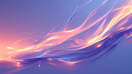 Wall Mural - abstract vibrant color waves with dynamic light effects. featuring smooth transitions and radiant bu