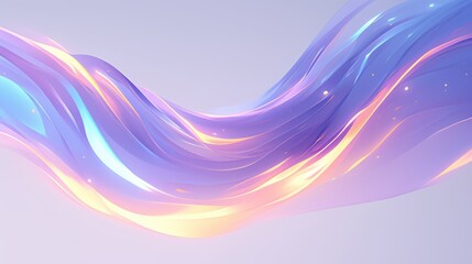 Wall Mural - abstract vibrant color waves with dynamic light effects. featuring smooth transitions and radiant bu
