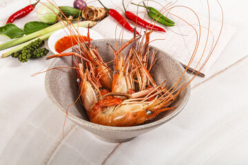 Sticker - Boiled tiger prawn with sauce