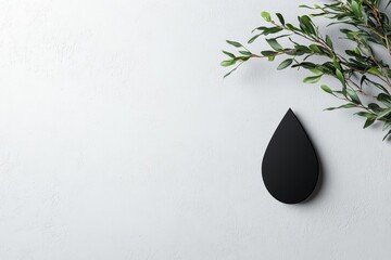 Aufkleber - Plant with dark leaves hanging on a wall in a contemporary interior setting