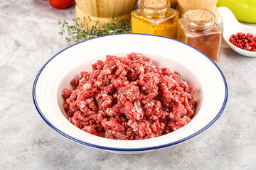 Wall Mural - Raw beef minced meat for cooking