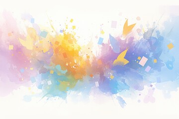 Wall Mural - Abstract watercolor splash background with colorful watercolor splashes and blended hues. Emphasizing artistic expression and creativity, ideal for artistic projects and vibrant designs.