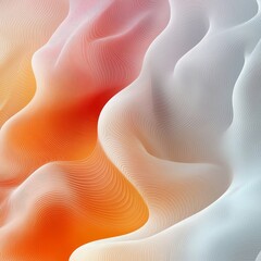 Fototapete - Abstract Flowing Lines in Gradient Colors: A Modern Digital Art Piece with Smooth Wavy Textures and Elegant Curving Shapes for Contemporary Design.