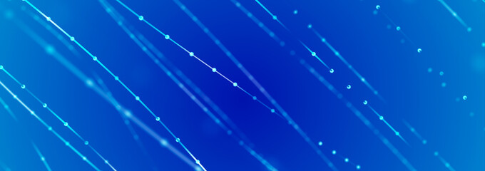 Wall Mural - Polygonal background with dots and lines. Network connection structure. Science and technology. 3d