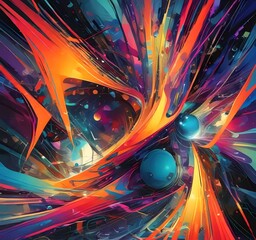 Wall Mural - illustration of abstract technology background.
