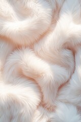 Canvas Print - White fur texture gracefully illuminated by a single light source, enhancing the plush feel while creating dramatic shadows. The high-fashion contrast emphasizes depth and luxury