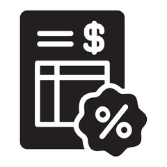 Poster - invoice glyph icon