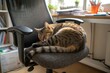 © Jason - cat sleep and curl up on office chair