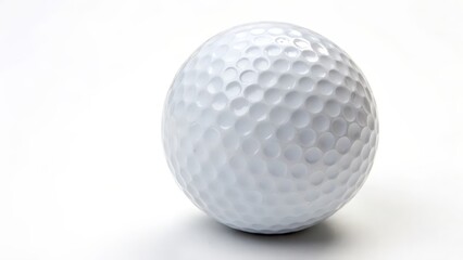 Wall Mural - Golf Ball on White Background