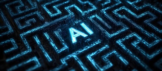 AI Maze Technology Concept