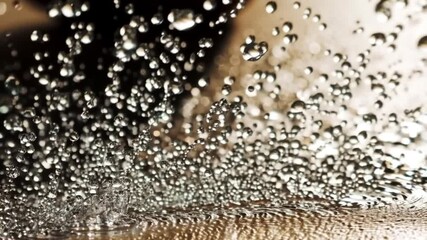 Wall Mural - 4K Cinematic Rain & Water Droplets Loop – Ultra-Realistic Slow-Motion Liquid Dynamics