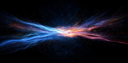 Wall Mural - colored radial rays from a flashlight. blurred background