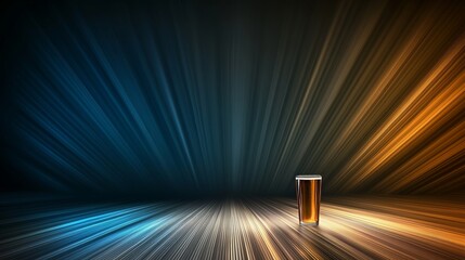 Wall Mural - abstract radial zoom lines with green and blue contrast ray lights burst in motion against a dark ba
