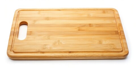 Bamboo Cutting Board, Kitchen Utensil, White Background