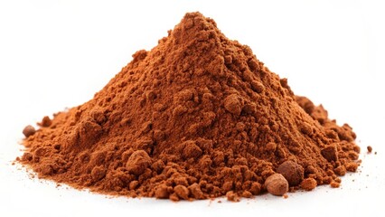 Sticker - Cocoa Powder Pile on White Background