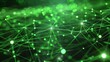 © Galib - Glowing green network. Futuristic technology concept. 3D rendering.