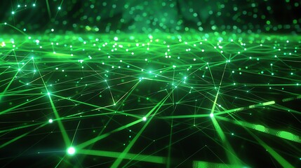 Wall Mural - glowing green circuit board. computer technology. digital background.