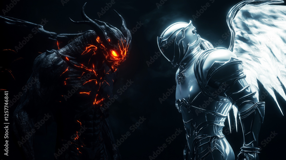 Epic battle of light and darkness: perfect fantasy concept art for book ...