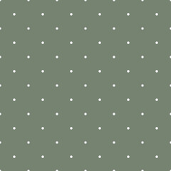 Wall Mural - Small Polka Dots Gemetric pattern on sage green