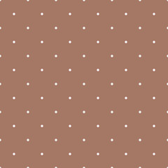 Wall Mural - Small Polka Dots Gemetric pattern on mocca mouse