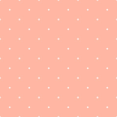 Wall Mural - Small Polka Dots Gemetric pattern on pink
