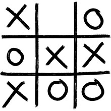 Hand draw Tic Tac Toe. Tic Tac Toe.