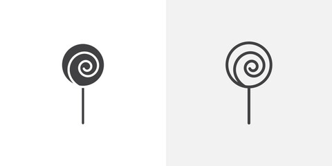 Poster - Candy icons vectors illustrations in black fill and liner versions