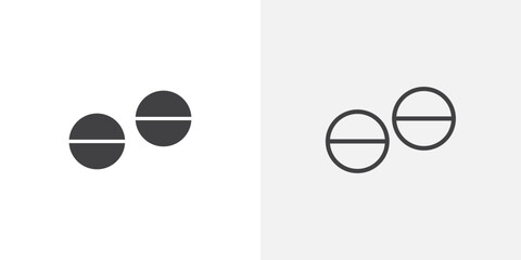 Fototapete - Medicine icons vectors illustrations in black fill and liner versions