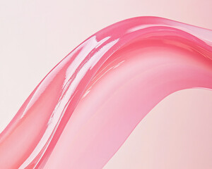 Leinwandbilder - Close-up view of pink flowing liquid with a smooth glossy texture, symbolizing fluidity, elegance, and modern design, ideal for creative concepts or beauty-related themes.