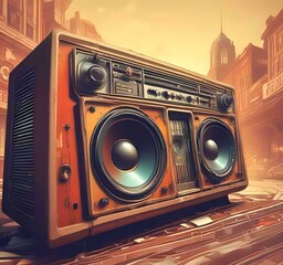 Wall Mural - illustration of music background.