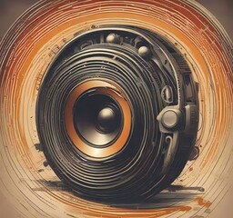 Wall Mural - illustration of music background.