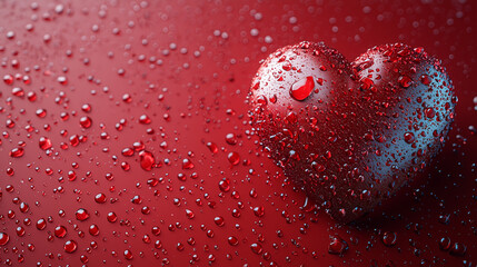 Wall Mural - Abstract Valentines Day Hearts Background