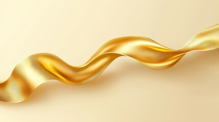 Wall Mural - golden wave. abstract wavy silk or satin fabric for background, texture. vector illustration.