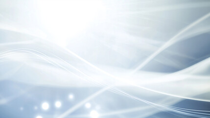 Wall Mural - bright abstract light waves in blue and white