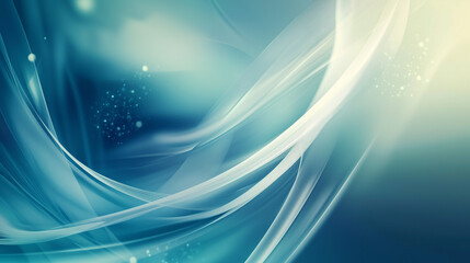 Wall Mural - flowing abstract blue silk waves