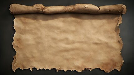 Antique Paper Scroll on a Dark Surface