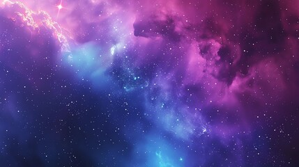 Wall Mural - a colorful, abstract nebula with shades of pink, purple, and blue.