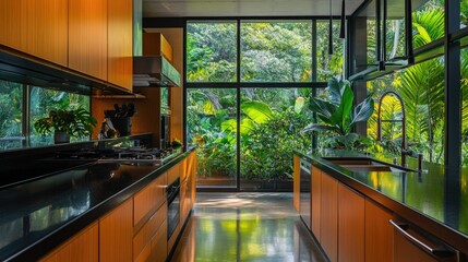 Canvas Print - Modern Kitchen with Natural Light