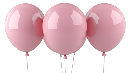 Poster - pink party balloon 3d render icon isolated on white background